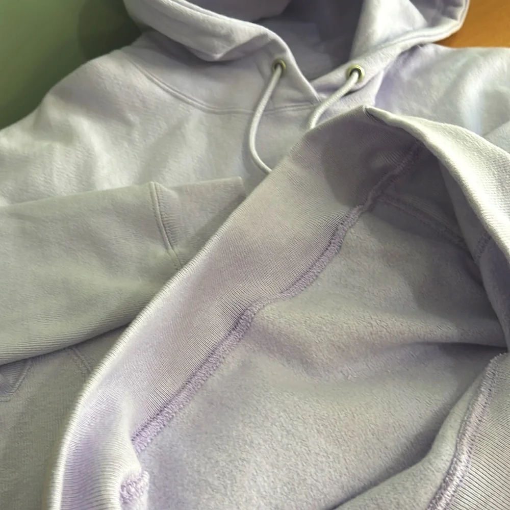 NWT Champion women’s hoodie pull-over sweater heavy cotton pale lilac Sz S